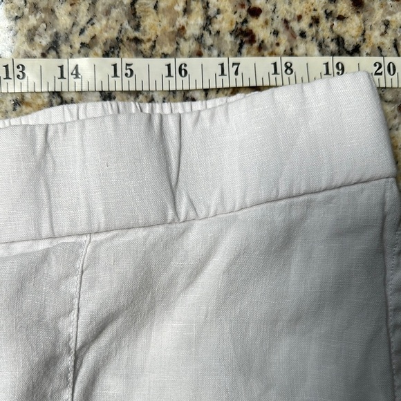 Eileen Fisher 100% Organic Linen Elastic Waist Pull On White Pants Women’s XL - Picture 5 of 16